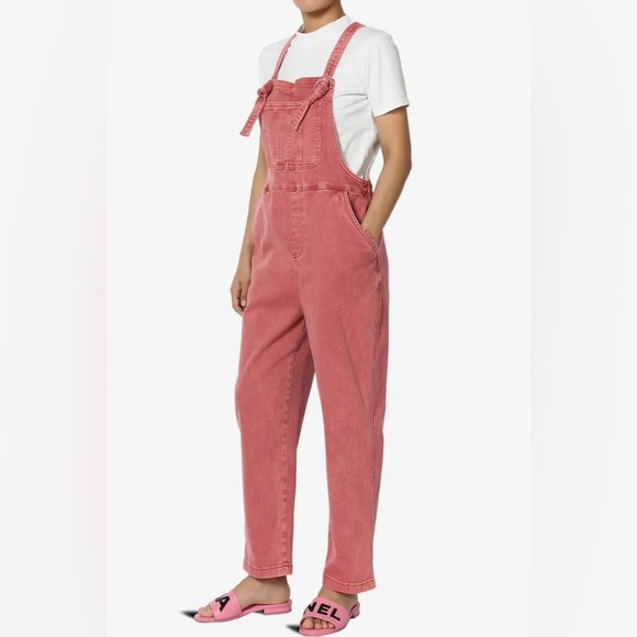 Zenana Casual Denim Overalls Adjustable Straps Relaxed Daily Fit Wear - Picture 1 of 6